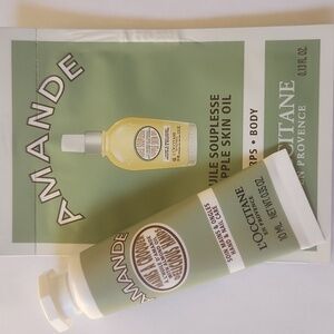 L'OCCITANE Amande Body Oil & Hand Cream - Cream and Green